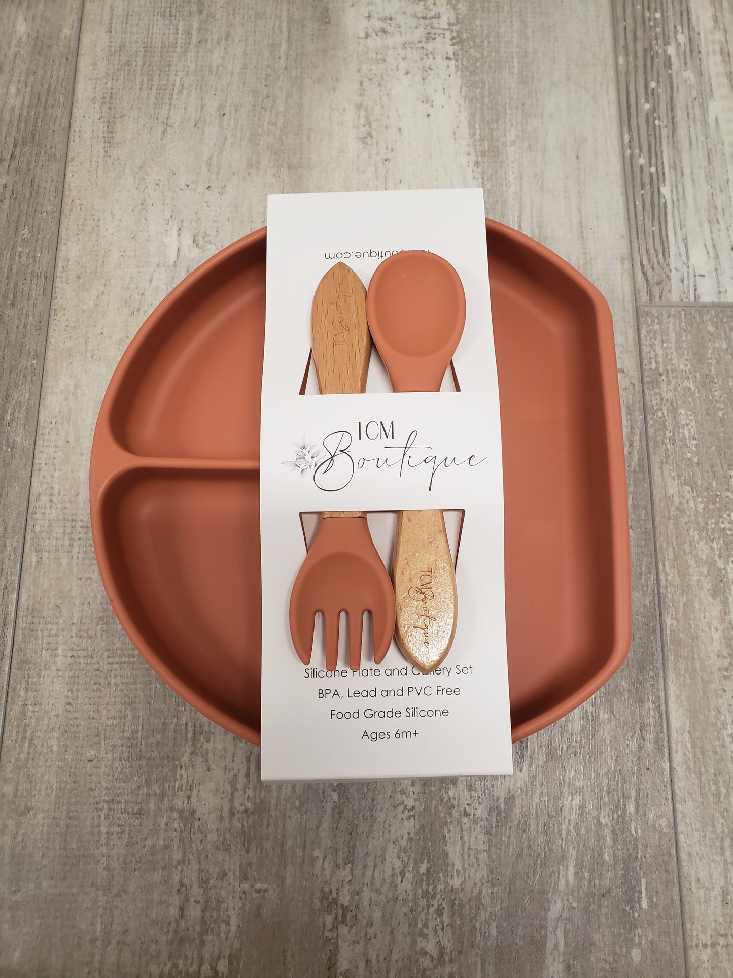 Silicone Suction Divider Plate, Fork and Spoon Set