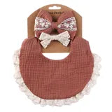 Bib with Lace Trim