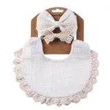 Bib with Lace Trim