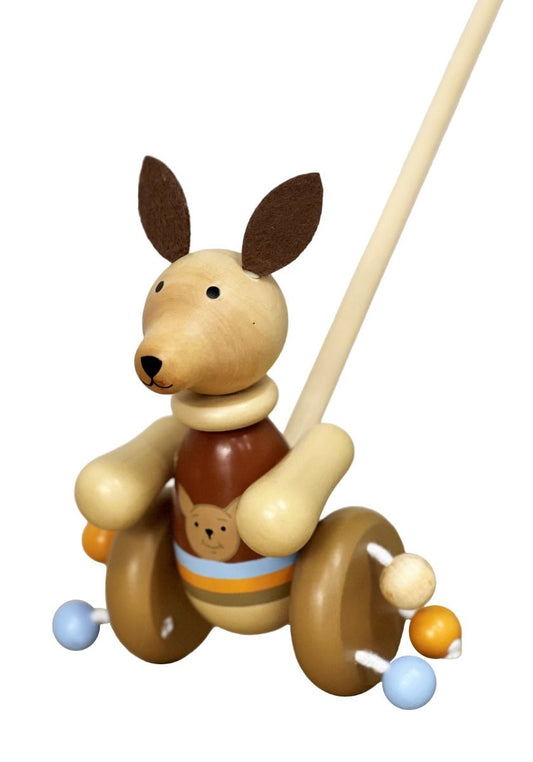 Wooden Push Along Kangaroo