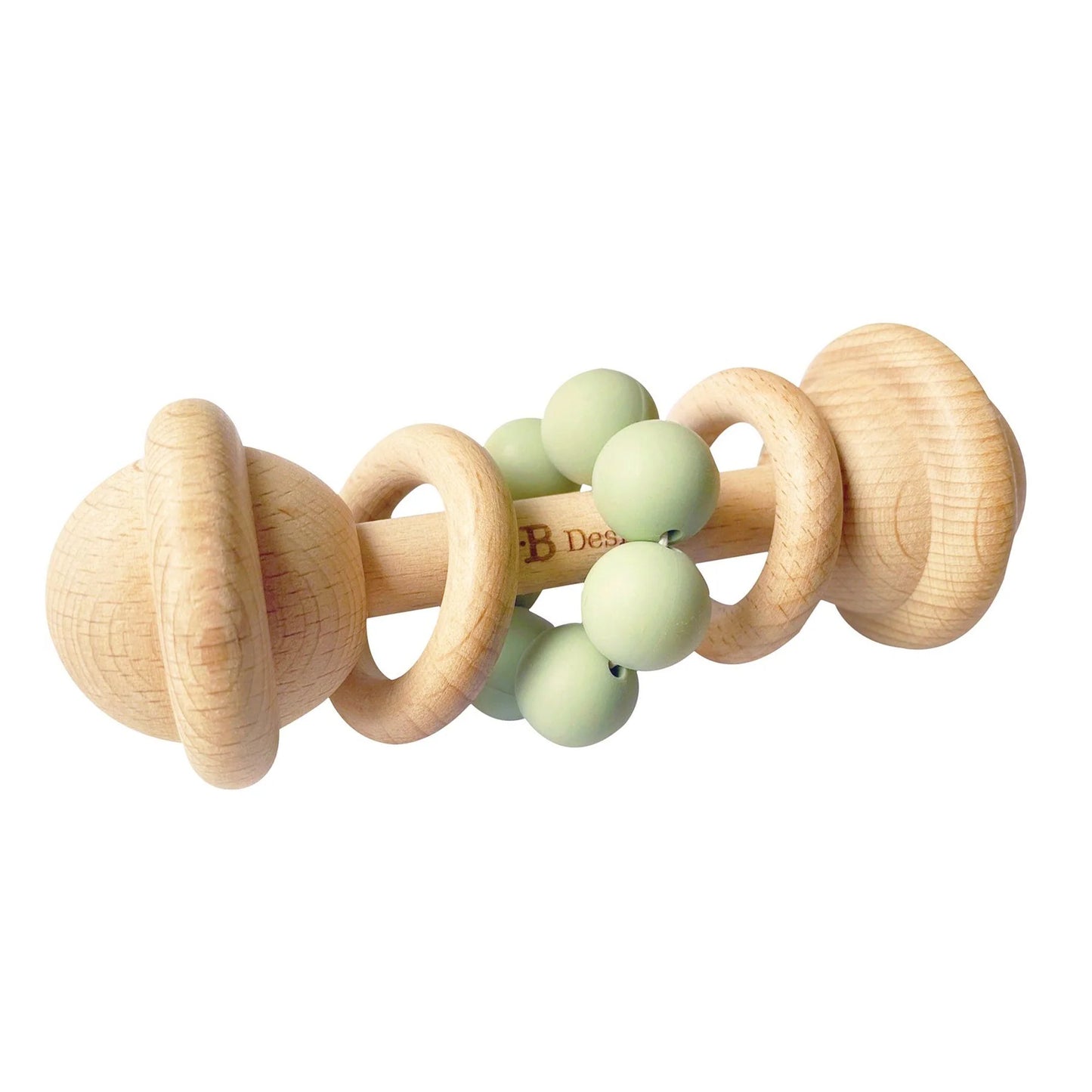 Mint Colour Wooden Rattle