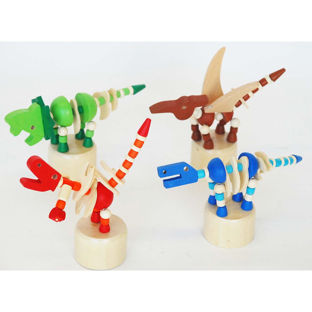 Dinosaur Press Wooden Toy