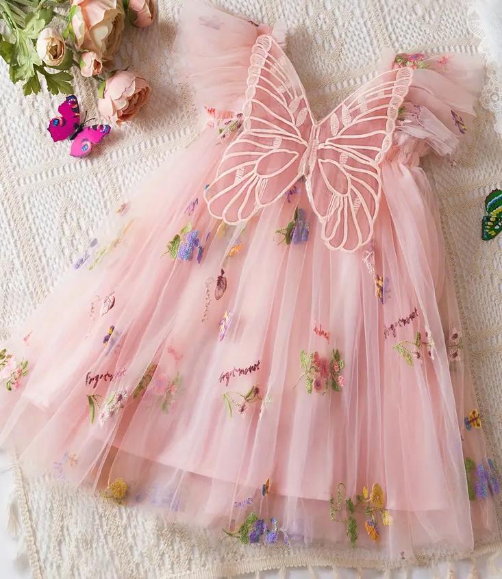 Butterfly Dress PEACH PINK